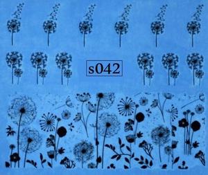 Водные наклейки для ногтей - № S042, Raisin