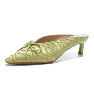 Beijiani Женские тапочки с закрытым носком на резиновой подошве устойчивые к истиранию фруктово-зеленые, цвет Fruit Green