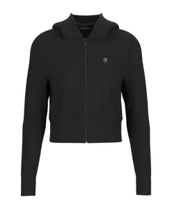 Черный свитер с капюшоном и косами Guess, черный