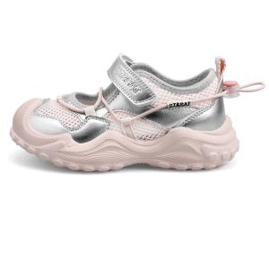 Сандалии детские с низким верхом, амортизирующие, устойчивые к истиранию, дышащие и противоскользящие ST&SAT KIDS, серебряный/розовый