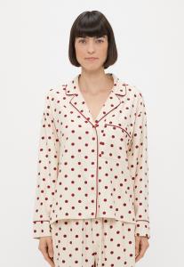 Пижамный топ Abercrombie & Fitch LONG SLEEVE SHIRT , Beige/Red/Beige