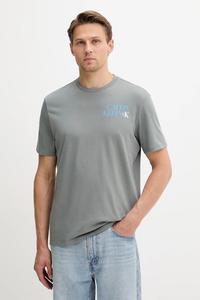 Хлопковая футболка Calvin Klein Jeans, серый