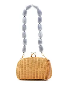 Плетеная сумка через плечо Mia SERPUI, коричневый