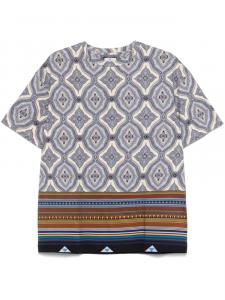 Футболка с абстрактным узором ETRO, синий