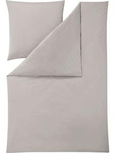 Постельное белье из трикотажного полотна Mako Interlock серебристого цвета Estella, 155 x 220 + 80 x 80 см