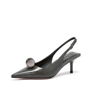 Женские туфли на высоком каблуке, серые/абрикосовые ELLE, Gray