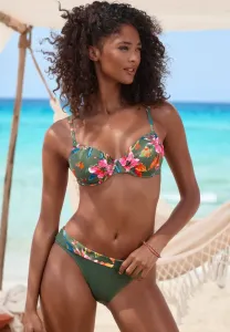 Трусики от бикини с эластичным поясом Lascana, Oliv Bedruckt