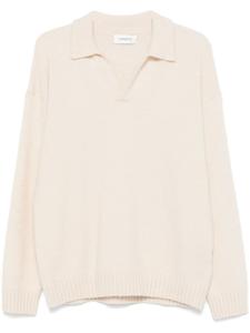 Свитер-поло Laneus с матовой отделкой, белый