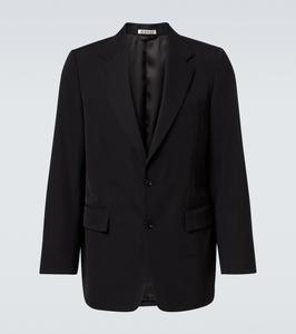 Пиджак из шерстяного габардина Auralee, черный
