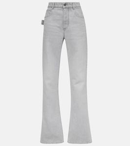 Высокие расклешенные джинсы Bottega Veneta, Light Grey