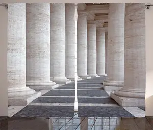 Штора ABAKUHAUS в старинном деревенском стиле, римские каменные расщелины, присборенная штора для спальни с петлями и крючками, 280 x 175 см, пыльно-серый Abakuhaus