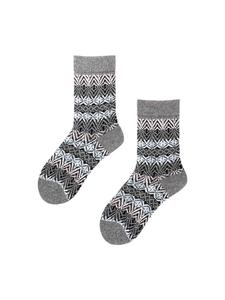 Носки с космическим скандинавским узором в космическом сером цвете Hudson