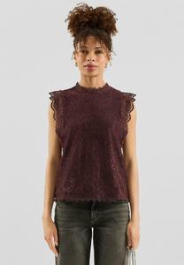 Блуза QS Blouse, Aubergine/Mottled Brown