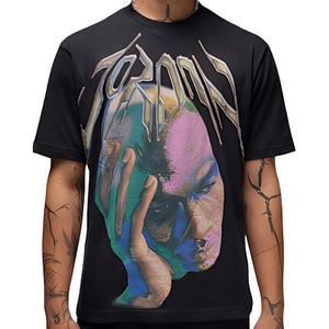 Спортивная мужская футболка Dri FIT Jordan, черно-белый