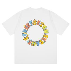 Футболка унисекс SESAME STREET, абрикосовая