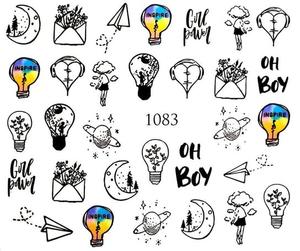 Водные наклейки для ногтей - №1083, inna