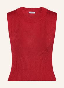 Вязаный топ с блестящей пряжей Mrs & Hugs, красный