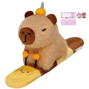 AOLETU Плюшевая кукла Capybara Bee White Swan Crocodile Skateboard, высота 10 см