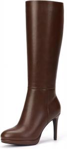 Женские черные сапоги Lumeheel до колена с платформой, заостренным носком и каблуком-стилетто из замши, высокие сапоги для осени и зимы