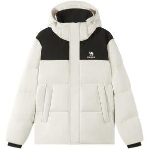 Теплая флисовая куртка-пуховик унисекс Camel, цвет Warm White/Phantom Black