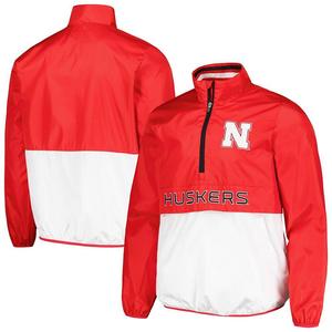 Мужская футболка G-III Sports от Carl Banks Scarlet Nebraska Huskers Cornerman с полумолнией на молнии G-III Sports by Carl Banks, цвет Neb Red