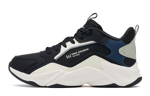 Кроссовки 361° Lifestyle Shoes Men Low-top Jet Black/pale Lime Blue, голубой