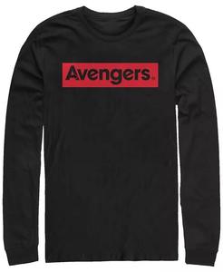 Мужская футболка с длинным рукавом и классическим логотипом Marvel Avengers Fifth Sun, черный