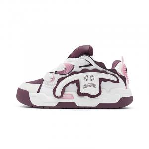 Champion Низкие женские кроссовки для скейтбординга, молочно-белые, темно-коричневые, красные