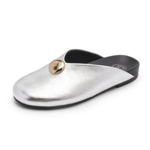 Женские сандалии с закрытым носком, противоскользящая резиновая подошва, серебристого цвета BAFFN, Silver