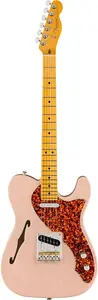 Электрогитара Fender American Professional II Telecaster Thinline Limited Edition с полым корпусом, дека из клена, прозрачный розовый корпус