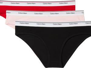 Женские трусики-бикини Calvin Klein Balance из эластичного хлопка, 3 шт. в упаковке, Black/Nymphs Thigh/Obsess