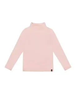 Очень мягкий ребристый топ с воротником-стойкой для девочек - для маленьких детей. Deux Par Deux, розовый