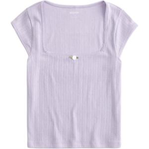 Hollister Обычная футболка женская фиолетовая