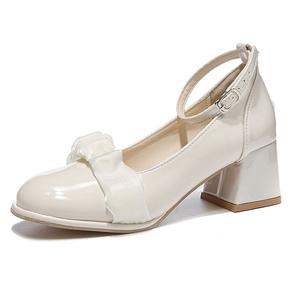 Туфли на блочном каблуке Mary Jane Medd, белый