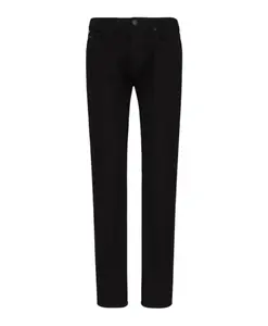 Джинсы из комфортной саржи стандартного кроя Armani, черный