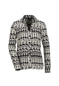 Блузка-Рубашка с контрастным принтом и вырезом декольте Madeleine, мультиколор