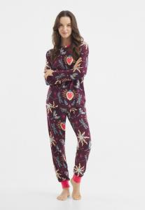 Пижамный комплект Chelsea Peers ENCHANTED GLADE PRINT SET, Bordeaux