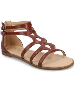 Женские сандалии Genneva на молнии Journee Collection, коричневый