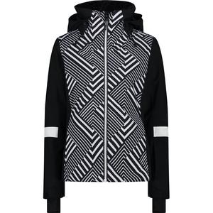 Куртка женская с капюшоном и фиксатором Cmp, цвет nero-bianco