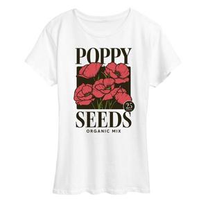 Женская футболка с рисунком мака Unbranded, белый