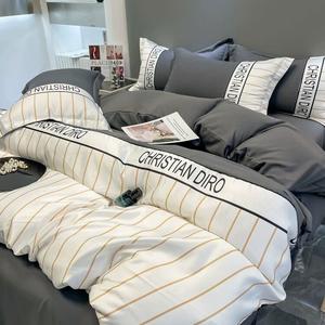 LUOLAI HOME Комплект постельного белья 4 предмета, 180x200 см, пододеяльник 200x230 см