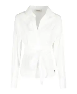 Белая блузка-рубашка с рукавами «летучая мышь». Weekend Max Mara, белый