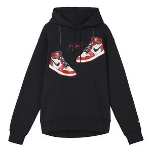 Толстовка Air Jordan Hoodie 'Jordan 1 Chicago Black', черный