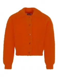 Кардиган с пушистым воротником Molo, оранжевый