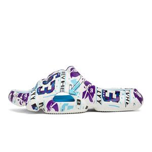 KLAOSD Скользостойкие износостойкие амортизирующие шлепанцы EVA для мужчин бело-голубые, цвет White Blue