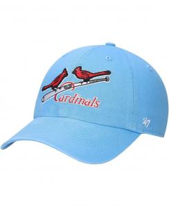 Мужская голубая регулируемая шляпа с логотипом St. Louis Cardinals Cooperstown Collection '47 Brand