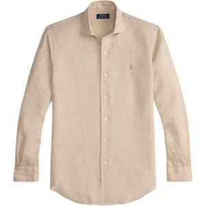 Длинный льняной рубашка Polo Ralph Lauren, Ecru