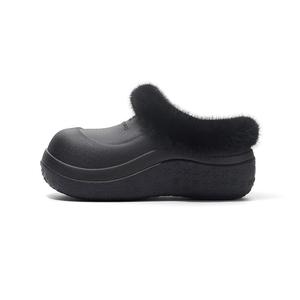 TRAPAR WAVES Женские сандалии с закрытым носком на резиновой подошве, черные