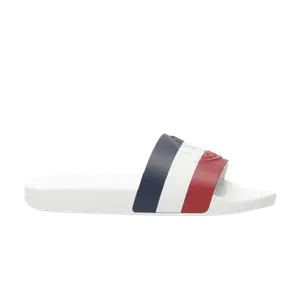 Кроссовки Moncler Basile Pool Slide 'White Tricolour', белый