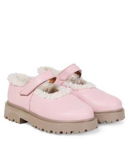 Кожаные балетки Mary Jane PèPè, Camelia/Bianco